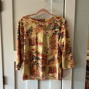 Floral‎ Print Women's Top - Multicolor